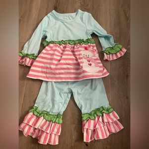 Girl’s 3-6 Month Boutique Snowman Outfit